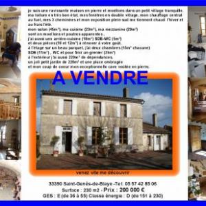 Image Sale house saint genes de blaye  0